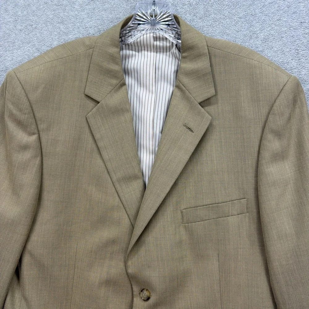 Saddlebred Blazer Mens 44 Long Tan Brown Jacket Sport Suit‎ Coat Office Career